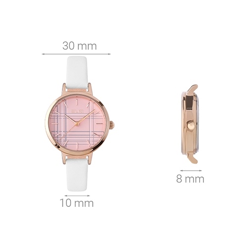Đồng hồ ELIO Nắng Xuân 30 mm Nữ EL034-01 Màu Trắng