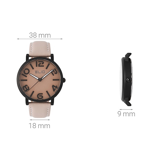 Đồng hồ ELIO Nắng Xuân 38 mm Unisex EL036-01 Màu Kem
