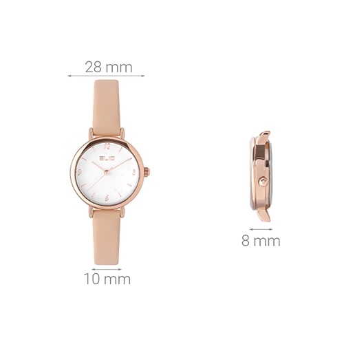 Đồng hồ ELIO Nắng Xuân 28 mm Nữ EL037-01 Màu Kem
