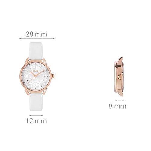 Đồng hồ ELIO Nắng Xuân 28 mm Nữ EL038-01 Màu Trắng