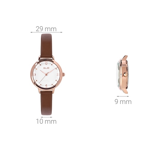 Đồng hồ ELIO Nắng Xuân 29 mm Nữ EL039-01 Màu Nâu