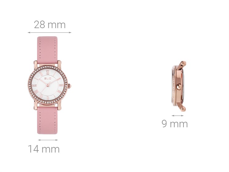 Đồng hồ ELIO Nắng Xuân 28 mm Nữ EL042-01 Màu Hồng