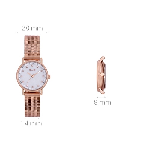 Đồng hồ ELIO Nàng Thơ 28 mm Nữ ES058-01 Màu Vàng Hồng