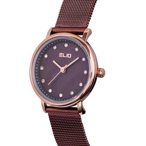 Đồng hồ ELIO Nàng Thơ 28 mm Nữ ES058-02 Màu Nâu