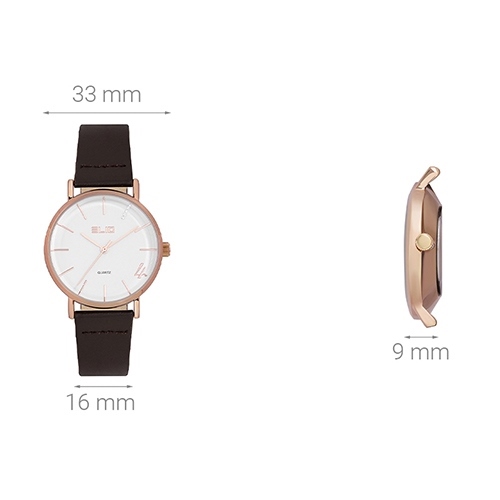 Đồng hồ ELIO Nắng Xuân 33 mm Nữ EL052-02 Màu Nâu