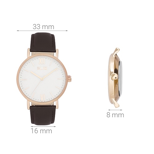 Đồng hồ ELIO Nàng Thơ 33 mm Nữ EL053-02 Màu Nâu