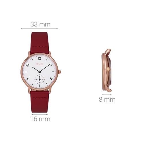 Đồng hồ ELIO Nàng Thơ 33 mm Nữ EL058-01 Màu Đỏ