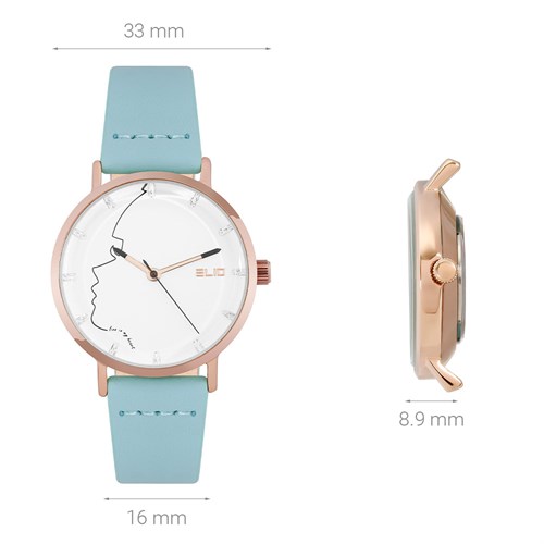 Đồng hồ ELIO 33 mm Nữ EL059-02 Màu Xanh Dương