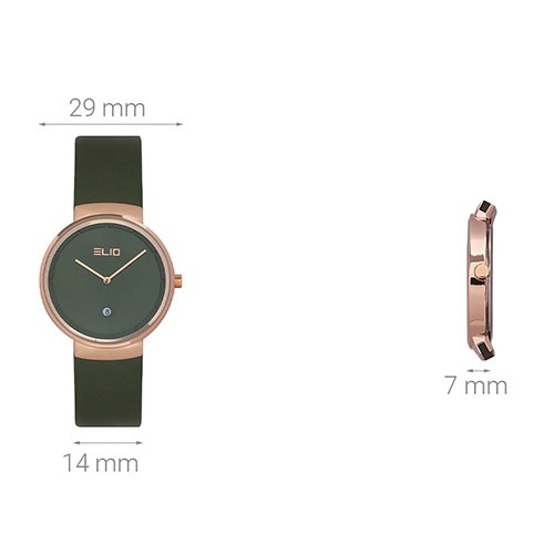 Đồng hồ ELIO 29 mm Nữ EL066-02 Màu Xanh lá