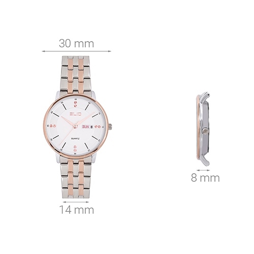 Đồng hồ ELIO Nắng Xuân 30 mm Nữ ES061-02 Màu Bạc