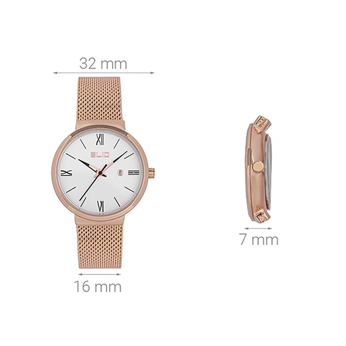 Đồng hồ ELIO Nắng Xuân 32 mm Nữ ES063-02 Màu Vàng Hồng