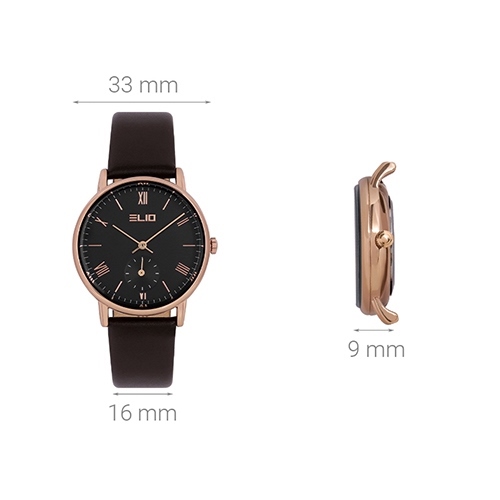 Đồng hồ ELIO 33 mm Nữ EL072-02 Màu Nâu