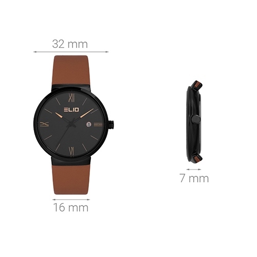 Đồng hồ ELIO Nắng Xuân 32 mm Nữ EL075-02 Màu Nâu