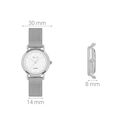 Đồng hồ ELIO Nàng Thơ 30 mm Nữ ES064-02 Màu Bạc