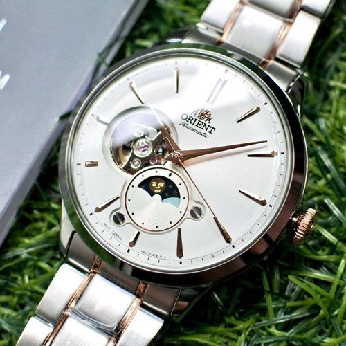 Đồng hồ ORIENT Sun & Moon 41.5 mm Nam RA-AS0101S10B Màu Bạc