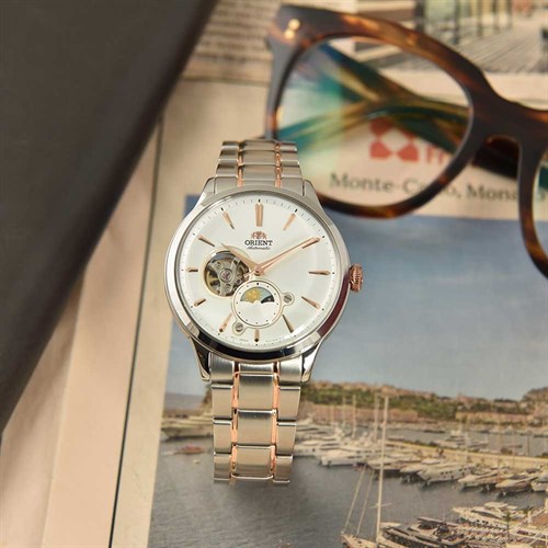 Đồng hồ ORIENT Sun & Moon 41.5 mm Nam RA-AS0101S10B Màu Bạc