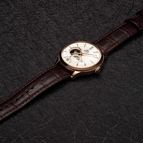 Đồng hồ ORIENT Sun & Moon 41.5 mm Nam RA-AS0102S10B Màu Nâu