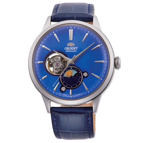 Đồng hồ ORIENT Sun & Moon 41.5 mm Nam RA-AS0103A10B Màu Xanh Dương