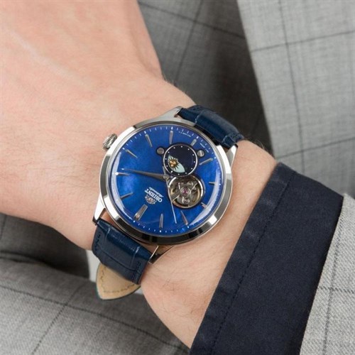 Đồng hồ ORIENT Sun & Moon 41.5 mm Nam RA-AS0103A10B Màu Xanh Dương