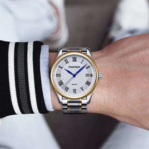 Đồng hồ NAKZEN 37 mm Nam SS4116GD-7N3 Màu Bạc