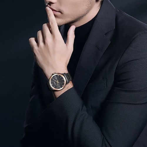 Đồng hồ NAKZEN 40 mm Nam SS8012GBK-1NR Màu Đen