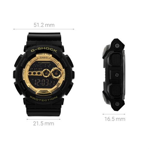 Đồng hồ G-SHOCK 51.2 mm Nam GD-100GB-1DR Màu Đen
