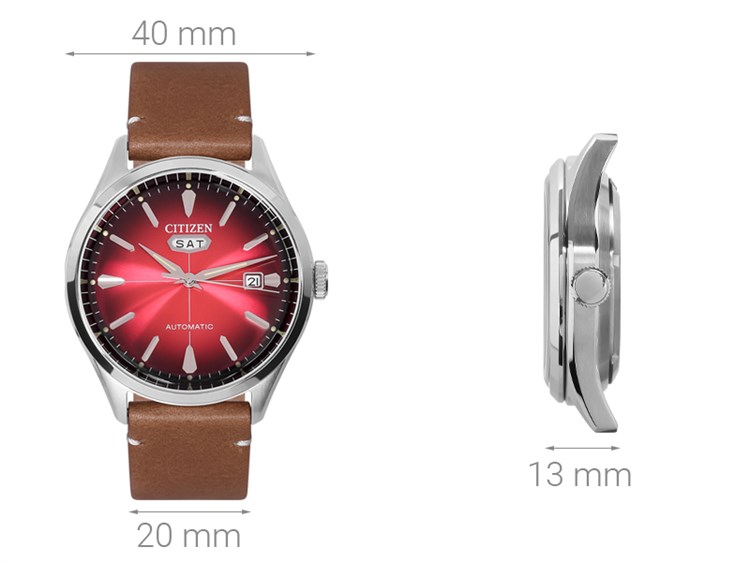 Đồng hồ CITIZEN C7 40 mm Nam NH8390-11X Màu Nâu