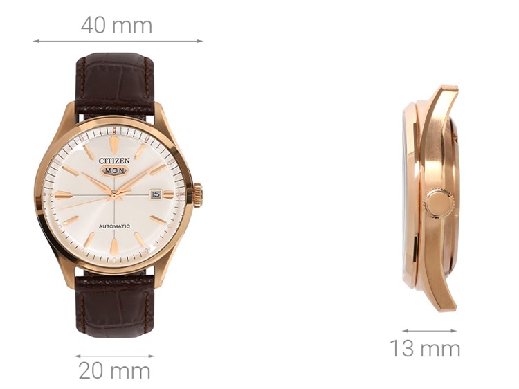 Đồng hồ CITIZEN C7 40 mm Nam NH8393-05A Màu Nâu