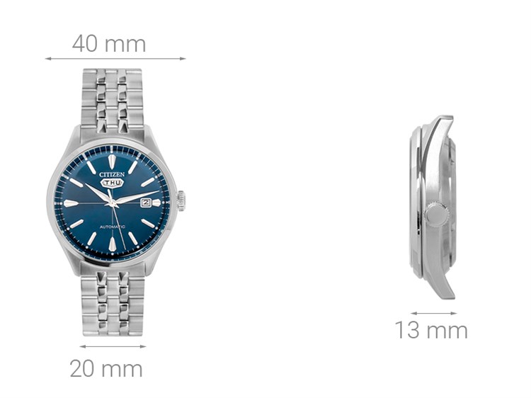 Đồng hồ CITIZEN C7 40 mm Nam NH8390-71L Màu Bạc