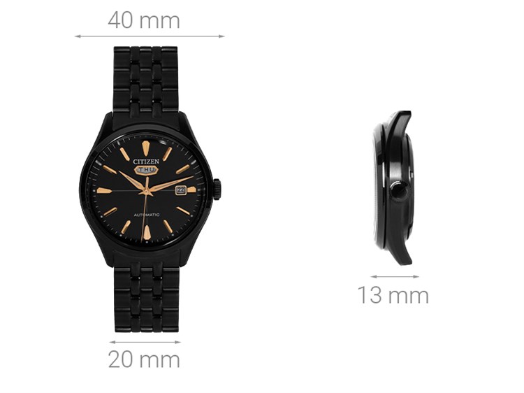 Đồng hồ CITIZEN C7 40 mm Nam NH8395-77E Màu Đen