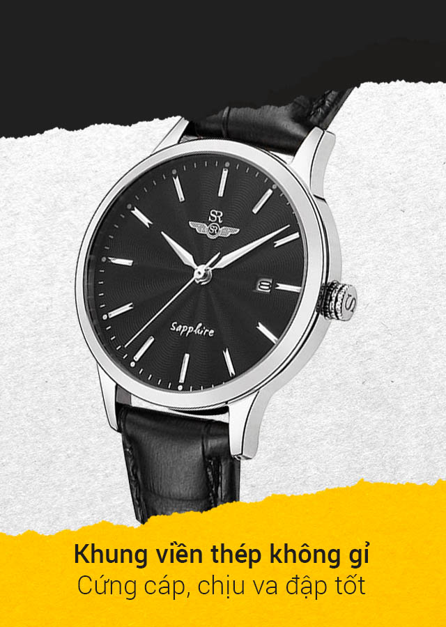 Đồng hồ nữ SR Watch SL1057.4101TE có khung viền chắc chắn Đồng hồ nữ SR Watch SL1057.4101TE có khung viền chắc chắn