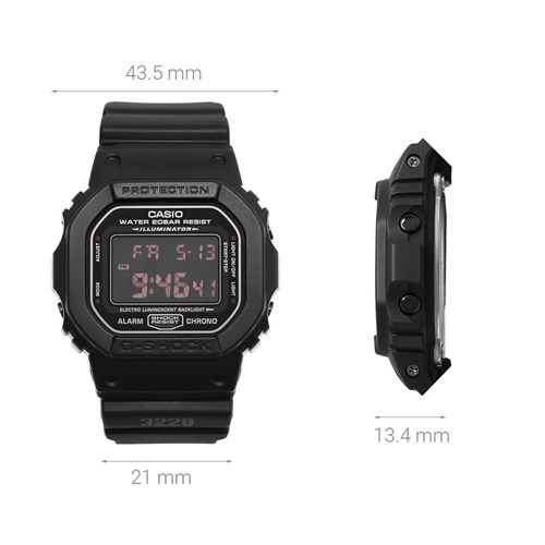 Đồng hồ G-SHOCK 5600 43.5 mm Nam DW-5600MS-1HDR Màu Đen