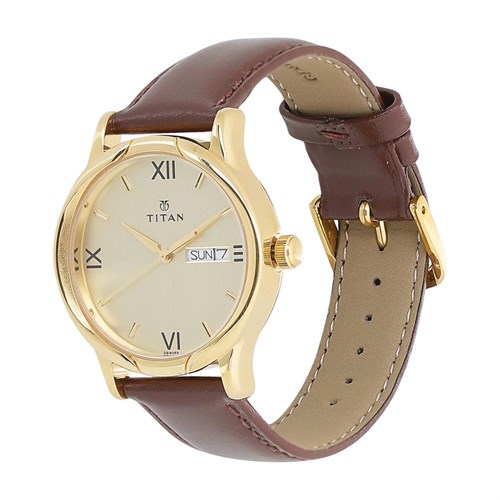 Đồng hồ TITAN Karishma 35 mm Nam 1580YL05 Màu Nâu