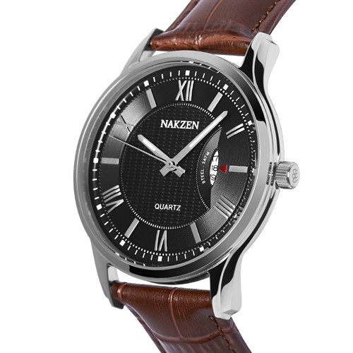 Đồng hồ NAKZEN 40 mm Nam SL4120GBN-1 Màu Nâu