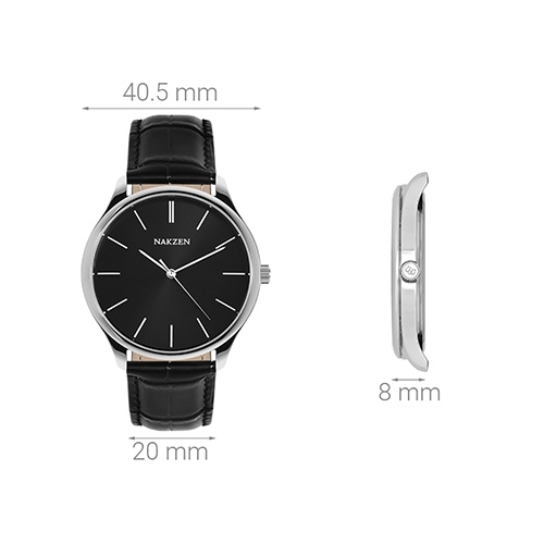 Đồng hồ NAKZEN 40.5 mm Nam SL4118GBK-1 Màu Đen