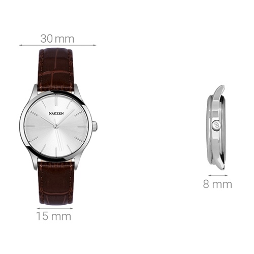 Đồng hồ NAKZEN 30 mm Nữ SL4118LBN-7 Màu Nâu