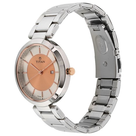 Đồng hồ TITAN 35 mm Nữ 2480KM01 Màu Bạc