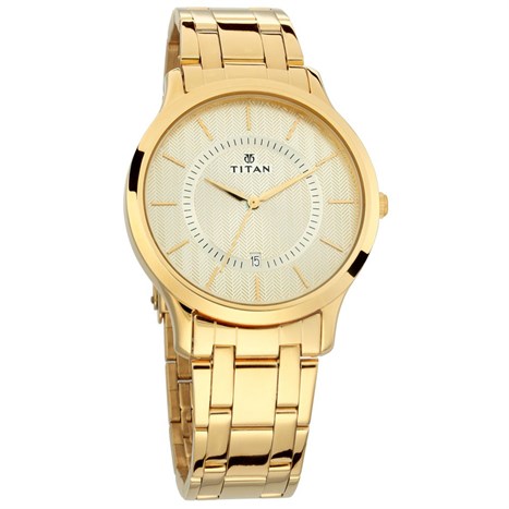 Đồng hồ TITAN 41 mm Nam 1825YM01 Màu Vàng