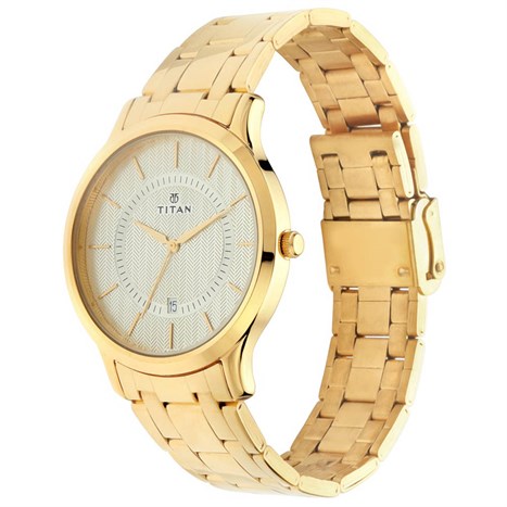 Đồng hồ TITAN 41 mm Nam 1825YM01 Màu Vàng