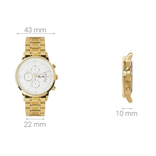 Đồng hồ ELIO 43 mm Nam ES065-02 Màu Vàng