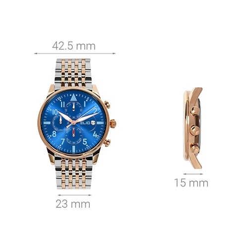 Đồng hồ ELIO 42.5 mm Nam ES072-01 Màu Bạc