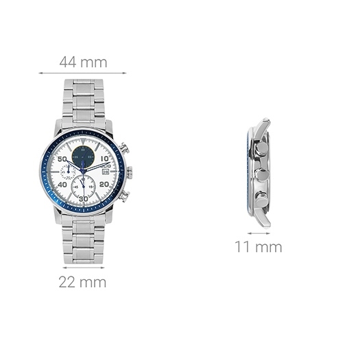 Đồng hồ ELIO 44 mm Nam ES074-01 Màu Bạc