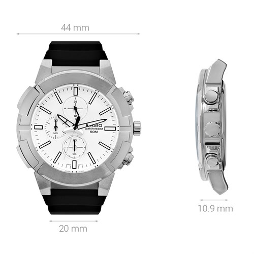 Đồng hồ CASIO Timeless 44 mm Nam MTP-E501-7AVDF Màu Đen