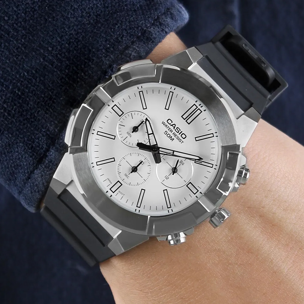 Đồng hồ CASIO Timeless 44 mm Nam MTP-E500-7AVDF Màu Đen