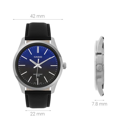 Đồng hồ CASIO 42 mm Nam MTP-E180L-2AVDF Màu Đen
