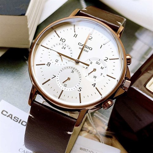 Đồng hồ CASIO 44.7 mm Nam MTP-E321RL-5AVDF Màu Nâu