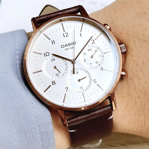 Đồng hồ CASIO 44.7 mm Nam MTP-E321RL-5AVDF Màu Nâu