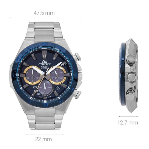 Đồng hồ CASIO 47.5 mm Nam EQS-800BCD-2AVUDF Màu Bạc