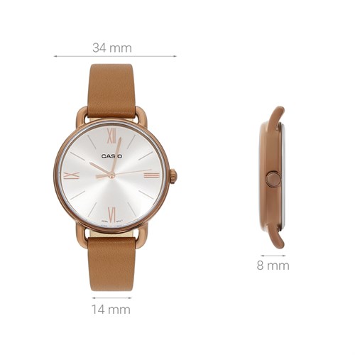 Đồng hồ CASIO 34 mm Nữ LTP-E414RL-5ADF Màu Nâu
