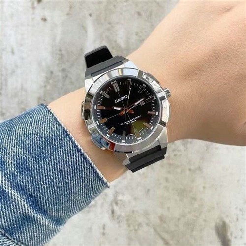 Đồng hồ CASIO 44 mm Nam MTP-E172-1AVDF Màu Đen